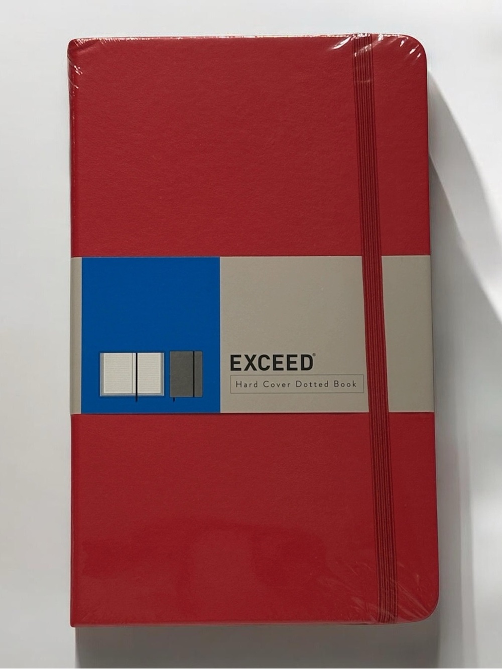 Exceed Red Hard Cover Dotted Notebook Journal